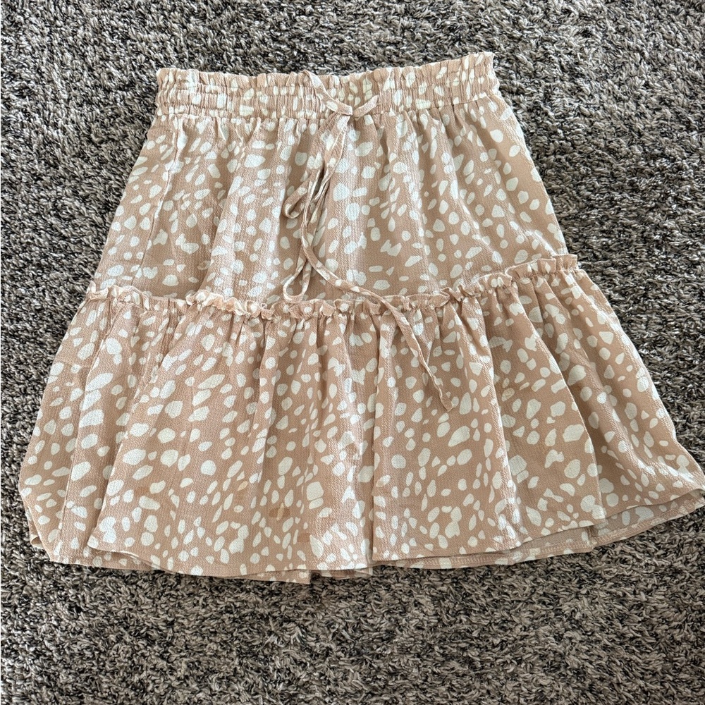 Stylish Tan and White Women's Skirt